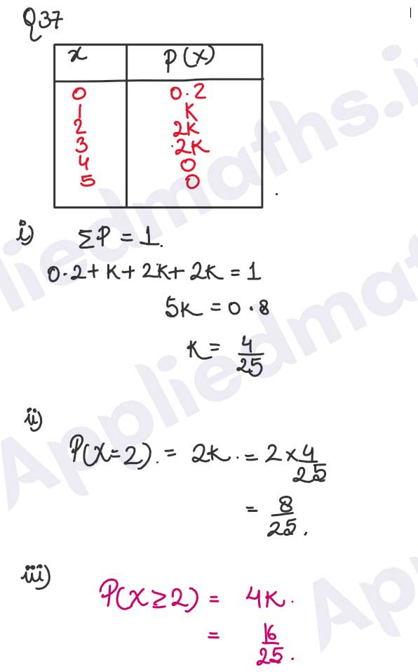 Applied Maths Specimen 2024 Class 12 CBSE   37 